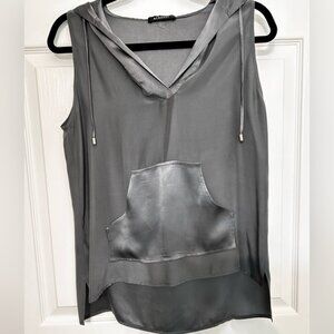 Acrobat Silk Tank Top Sleeveless‎ Blouse Racerback Cami Camisole Grey - S